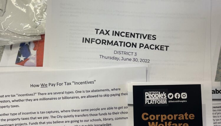 City launches community meetings on developer tax breaks