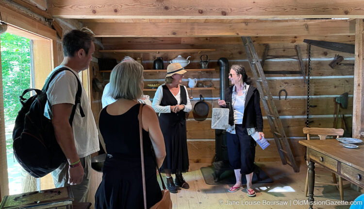 Phyllis Cooley tells stories about the Hessler Log Home; Log Cabin Day 2022 