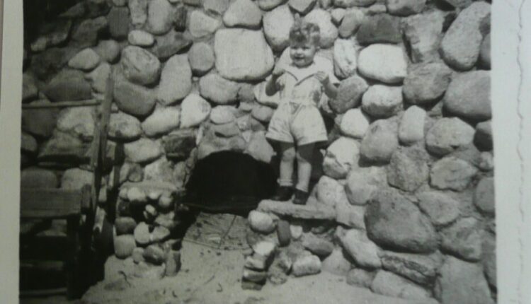 Tom Sheffer at a mystery location on the Old Mission Peninsula, circa 1946 