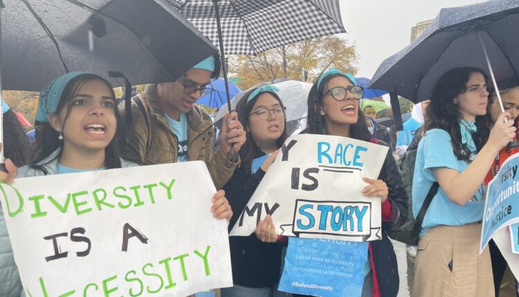 Affirmative action supporters rally outside the U.S. Supreme Court ⋆ Michigan Advance