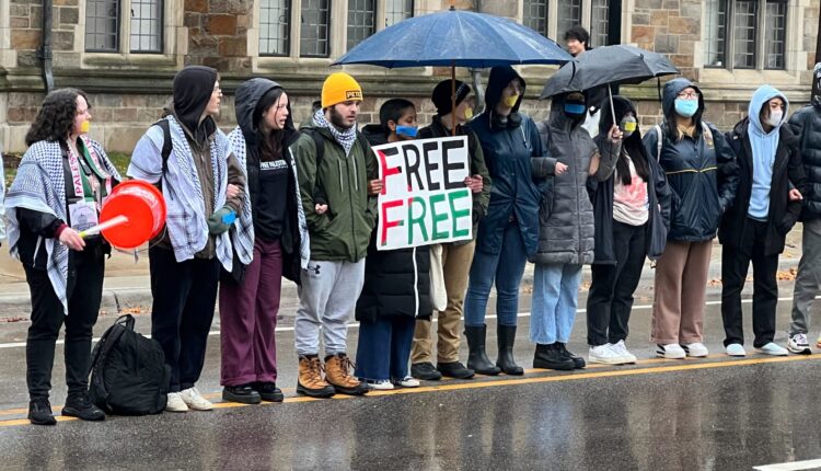 Pro-Palestinian protesters march to U of M president’s house after cancelation of student votes ⋆ Michigan Advance