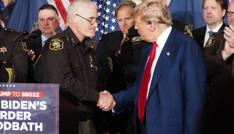 Police Officers Association of Michigan endorses Trump during Grand Rapids event on border security • Michigan Advance